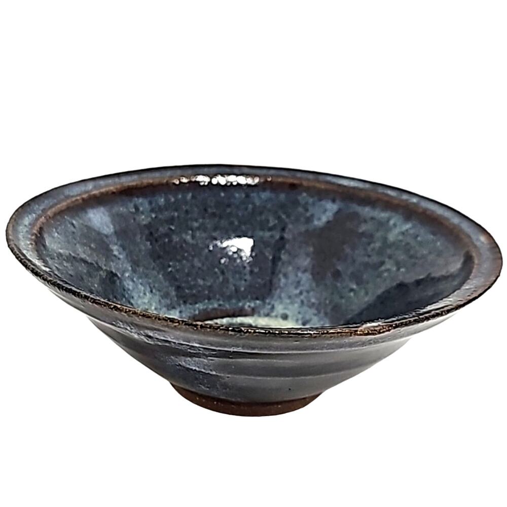 McMillian Vintage 1975 Pottery Bowl Browns & Blues No Cracks Chips or Repairs 6"